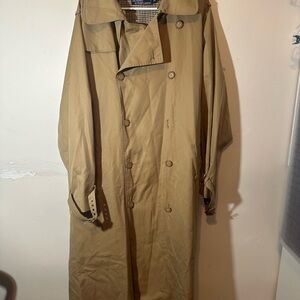 Polo by Ralph Men’s Belted Trench Coat Size 44R Cotton Wool Blend Removable